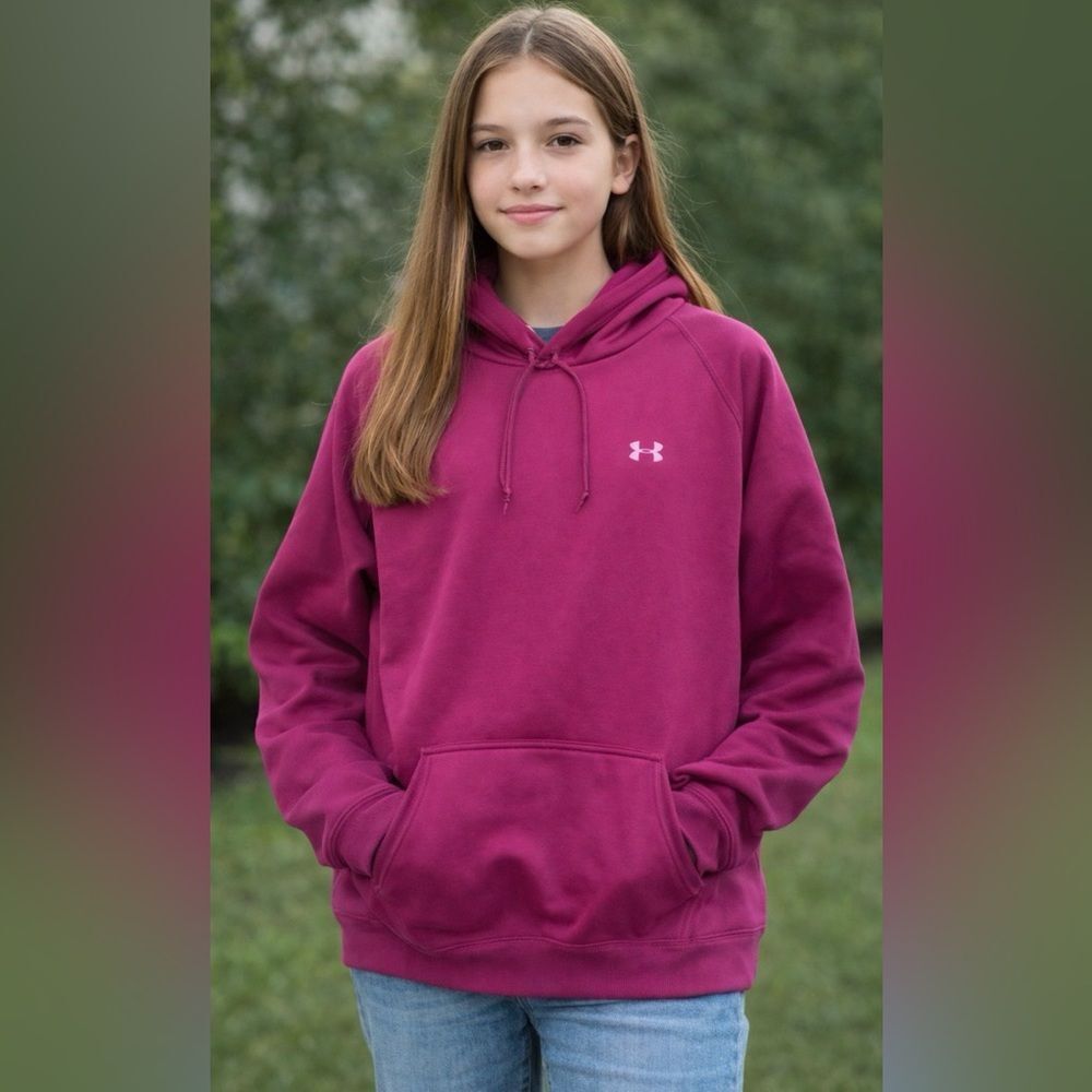 Under Armor Magenta Hooded Sweatshirt